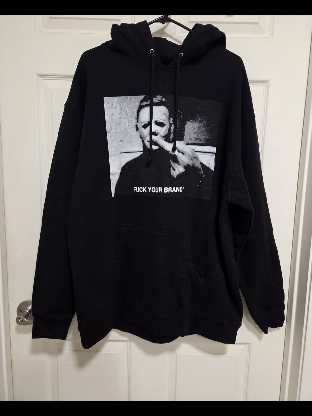 Michael Myers Black Graphic Hooded Sweatshirt